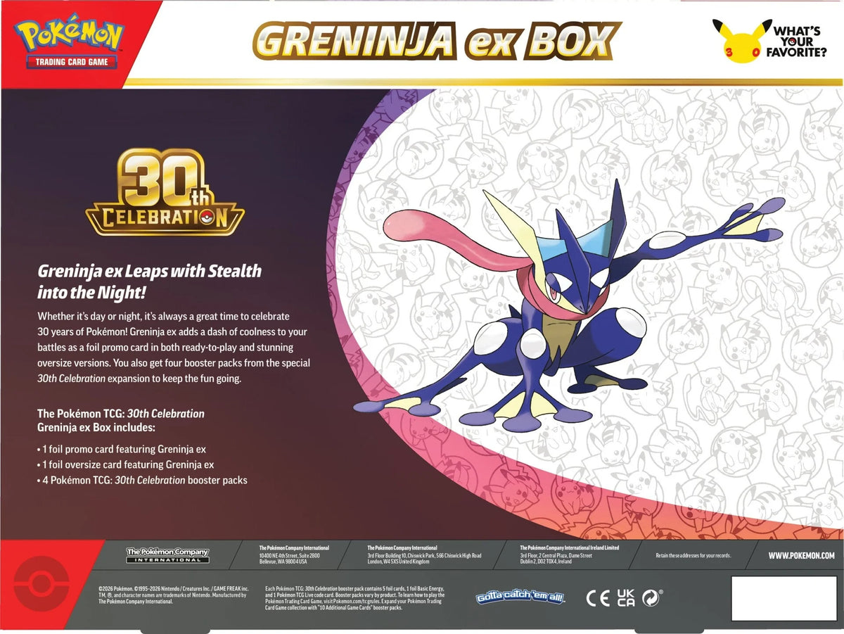 Pokémon 30th Celebration Greninja ex Box